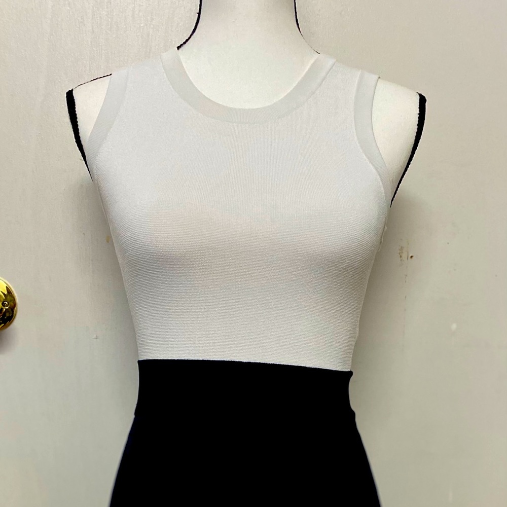 ALC bodycon, color block of Navy blue and orange